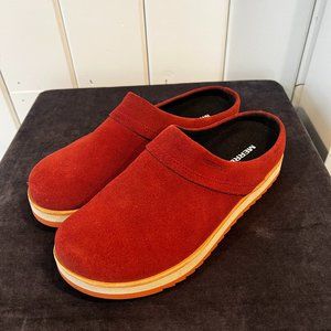 Merrell Juno Clogs Shoes Suede "Sable" Dark Red Women's Size 8